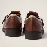 Church's X Miu Miu Shanghai leather and linen shoes brown