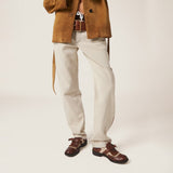 Church's X Miu Miu Shanghai leather and linen shoes brown