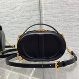 Black Pig Nose Camera Bag Oval Design, Chain Strap & Daily Essential