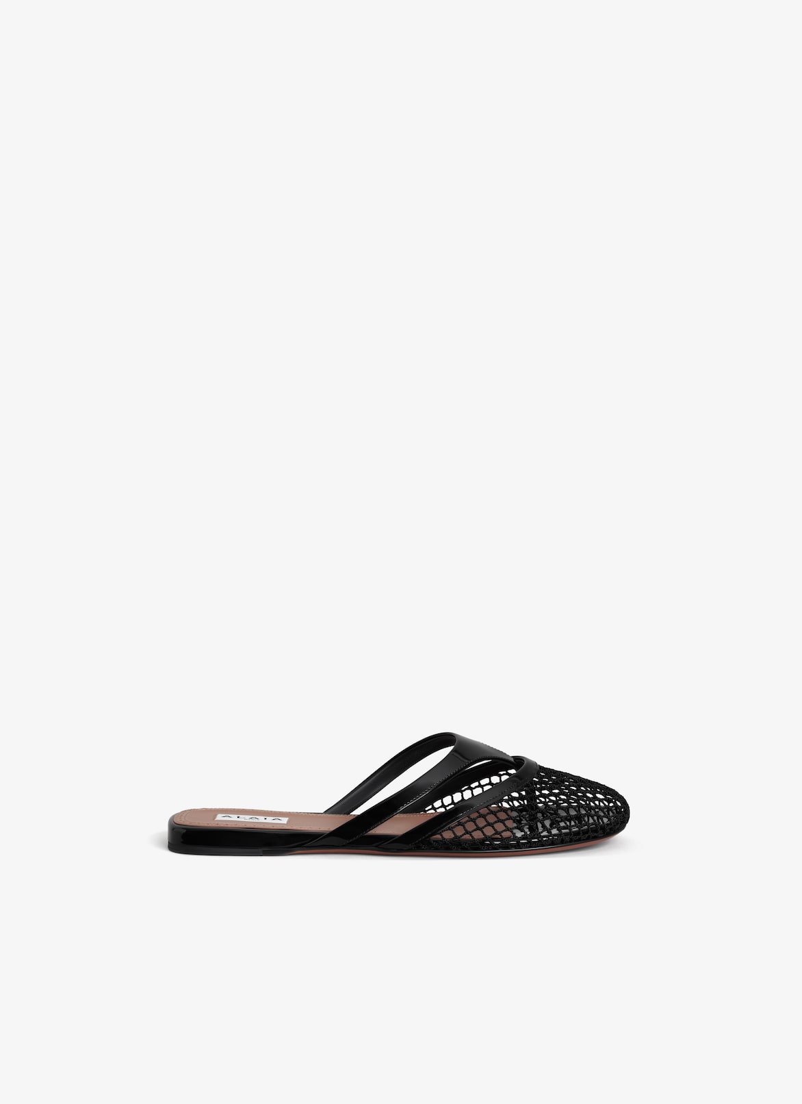 ALAIA Fishnet Mule Sandals: Sexy French Flats with Brand Legacy black