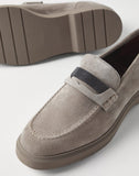 Suede penny loafers   grey