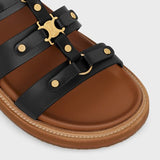 CALFSKIN SLIP-ON SLIPPERS