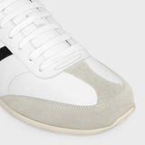 JOGGER LOW LACE-UP SNEAKER in CALFSKIN & SUEDE CALFSKIN