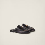 Bleached leather loafers