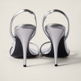 Metallic leather sandals