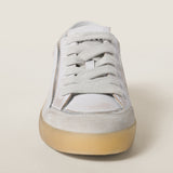 Bleached leather sneakers