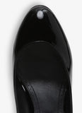 DECOLLETE PUMPS IN PATENT LEATHER BLACK
