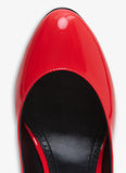 DECOLLETE PUMPS IN PATENT LEATHER RED