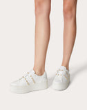 ROCKSTUD UNTITLED SNEAKER IN CALFSKIN WHITE