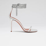 Giorgia Crystal Sandal 105 Silver Mirror white