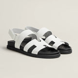   Genius sandal blanc Techno-sandal in calfskin