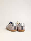 Women's True-Star in pastel pink suede with silver star and heel tab