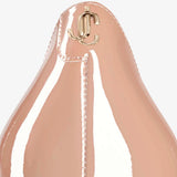 Love 85 Ballet Pink Patent Leather Pointy Toe pumpss with JC Emblem