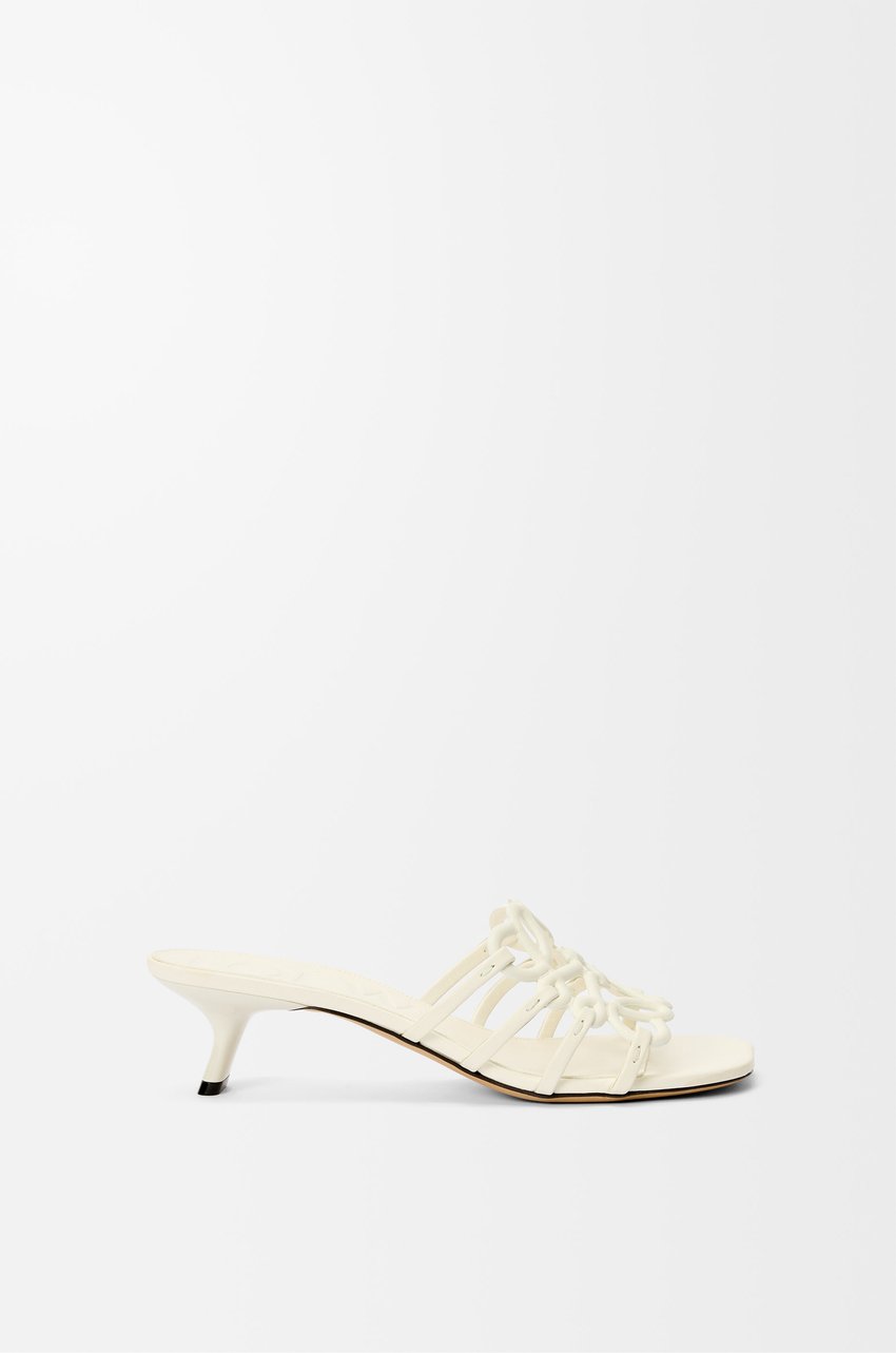 loewe Petal Anagram slide in soft calfskin