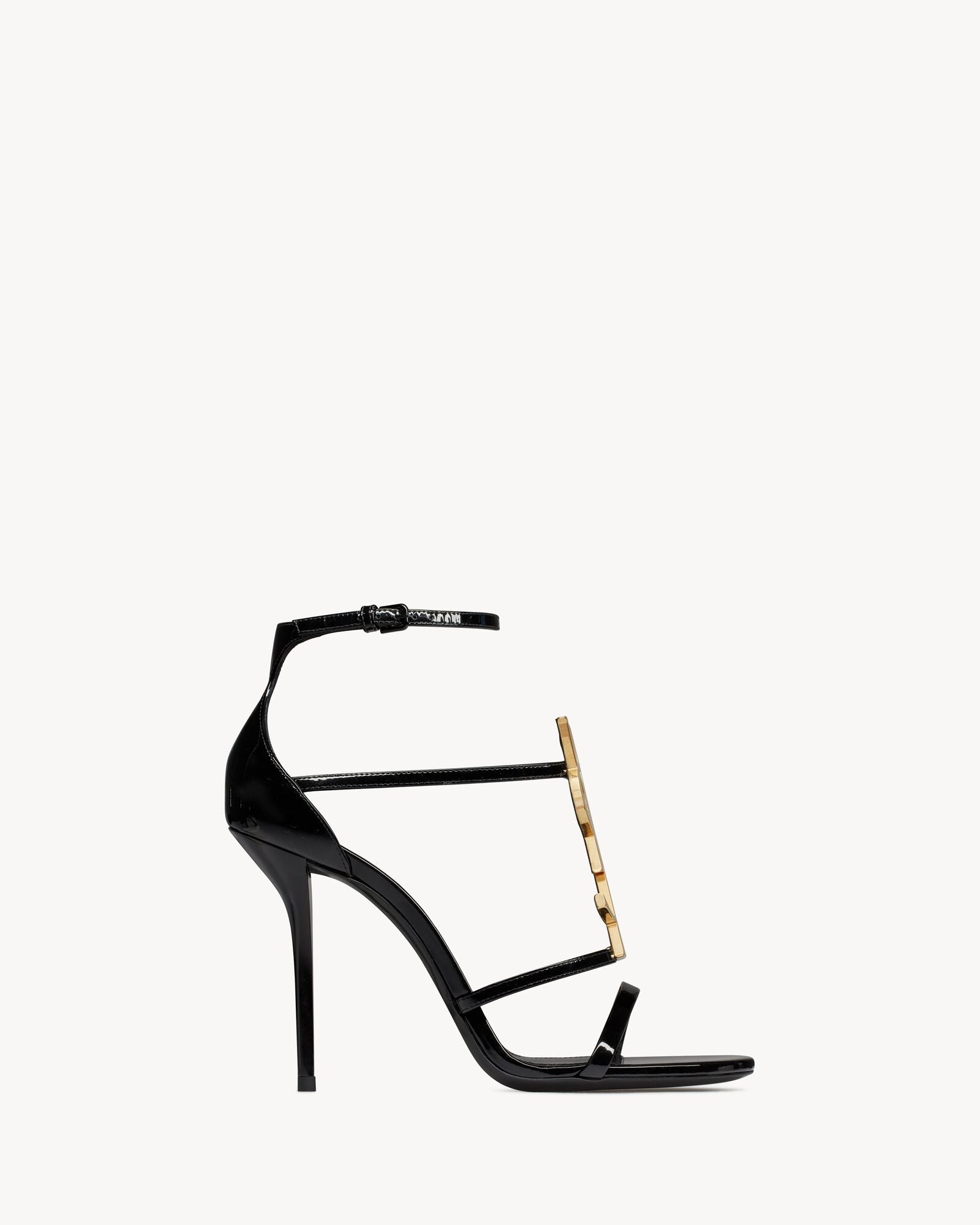 Saint Laurent cassandra sandals in patent leather
