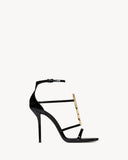 Saint Laurent cassandra sandals in patent leather
