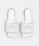 Lido Flat Sandal Optic white