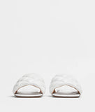 Padded Flat Sandal Optic white