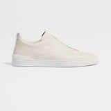 Men's Deerskin Triple Stitch Sneakers white