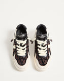 One Stud Xl Low-Top Sneaker In Nappa Leather And Toile Iconographe Fabric
