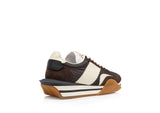 SUEDE TECHNICAL FABRIC SNEAKER BROWN/WHITE