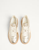 Upvillage Trainer In Laminated Calfskin With Nappa Calfskin Leather Band