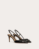 VLOGO SIGNATURE PATENT LEATHER SLINGBACK PUMP