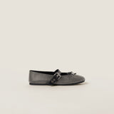 Calf leather ballerina flats