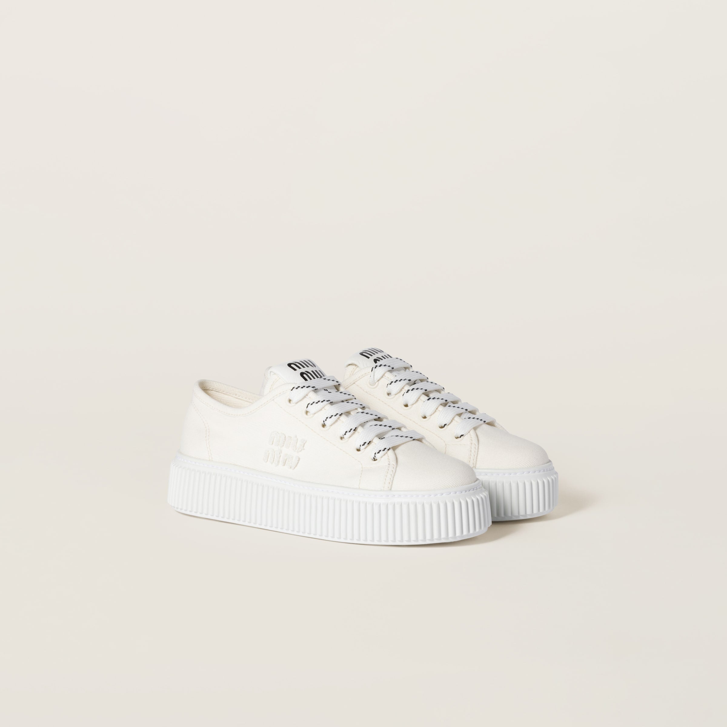 miumiu Denim sneakers with logo