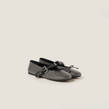 Calf leather ballerina flats