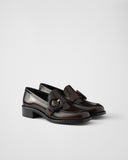   Brushed leather loafers