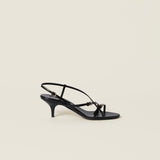 Patent leather sandals with buckles