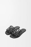 Soft cowhide leather Petal Anagram sandals