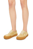Terra Vulca lace-up sneaker in suede Gold