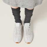 Plume bleached nappa leather sneakers